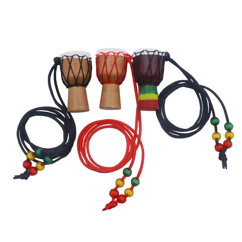 Musical Instrument African - اليدوية Dejembe الأفريقية طبل قلادة قرع