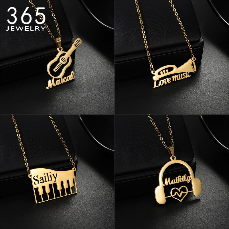 قلادة جديدة مخصصة على شكل آلة  - مراجعة Musical Instrument With Name وسعره